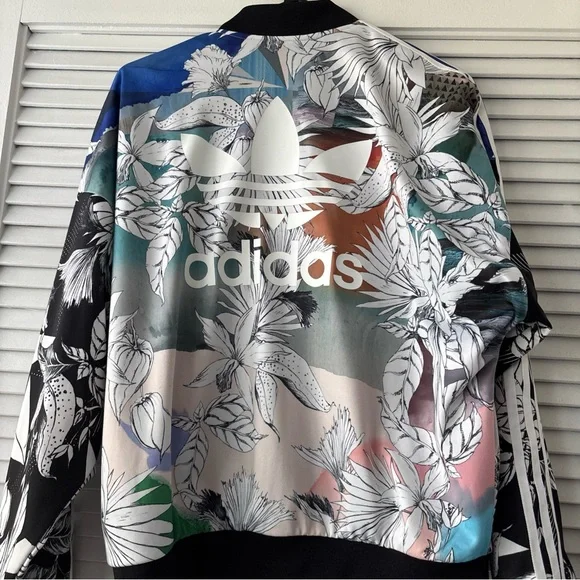 Adidas Women's Artistic Multicolor Bomber Jacket - Picture 4 of 7